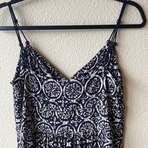 Lauren Ralph Lauren Geometric Spaghetti Strap Dress, Blue, Size 8 - Picture 6 of 9